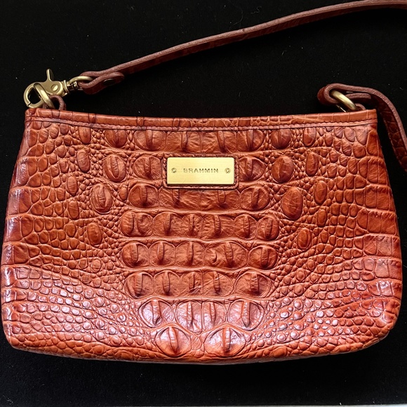 Brahmin Melbourne Tulle Mini Bag.  Orange - Picture 2 of 16